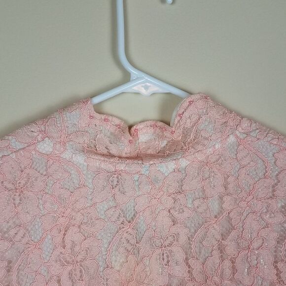 Coldwater Creek Light Pink Lace Button-up Cardigan Top Size Small - Picture 8 of 8